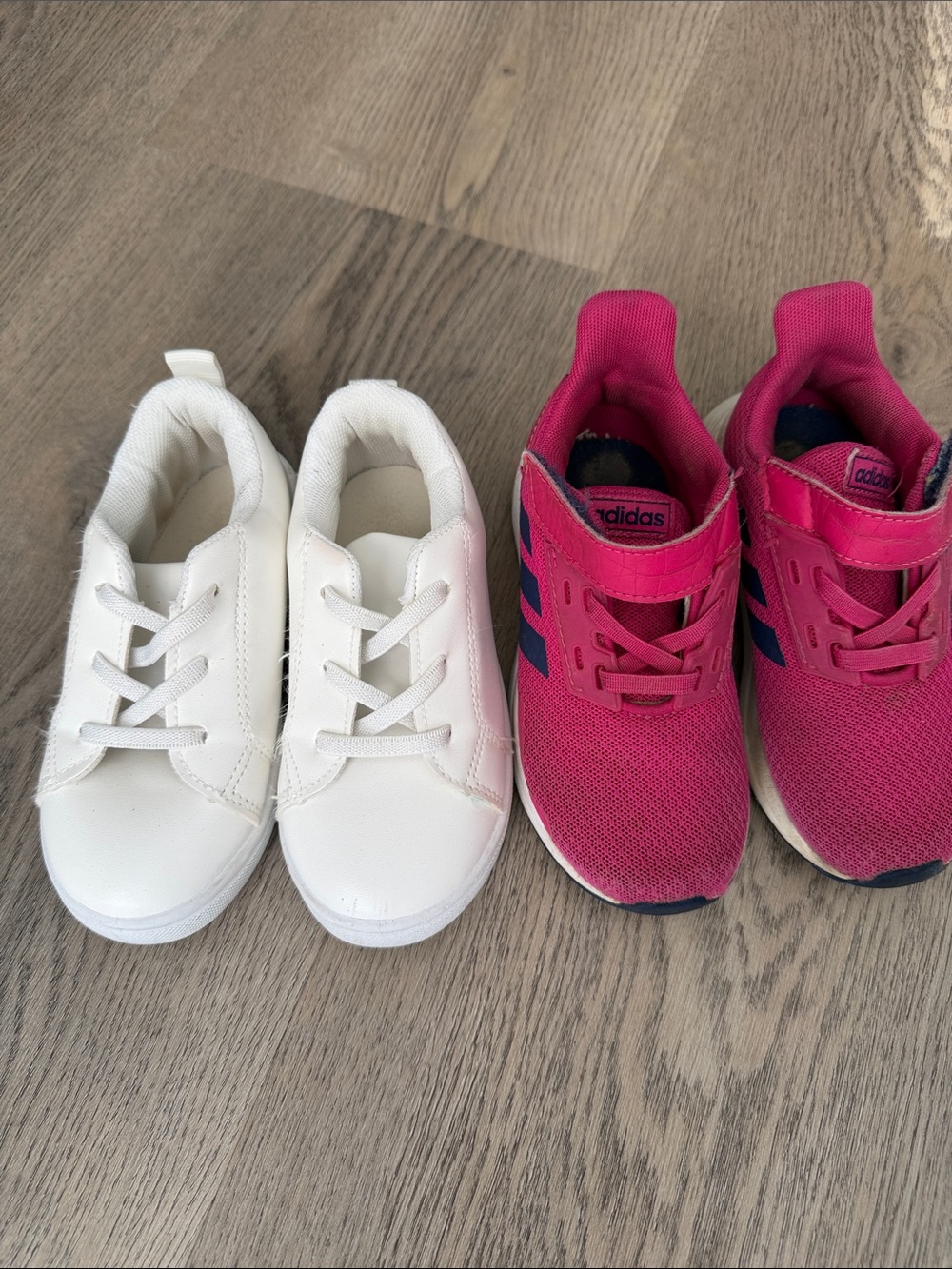 adidas Kids Pink & White Twin Pair Sneakers
